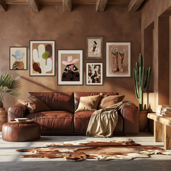 Nyomtatott keretezett kép 50x70 cm Cowgirl – Styler-image-3