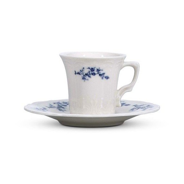Fehér-kék porcelán csészealj ø 12 cm Retro – BonBistro-image-3