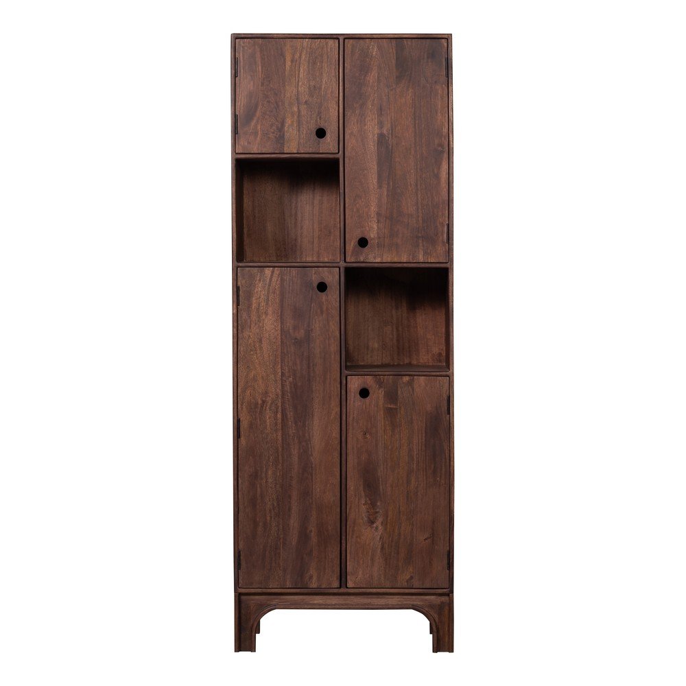 Sötétbarna mangófa szekrény 75x210x45 cm Staes WOOOD