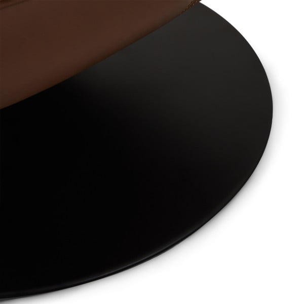 Sötétbarna bőr lábtartó Miami – Furnhouse-image-1