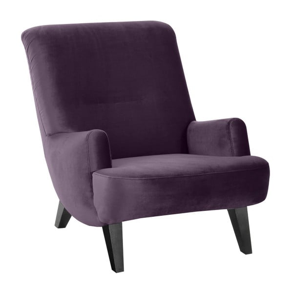 Brandford Suede lila fotel fekete lábakkal - Max Winzer
