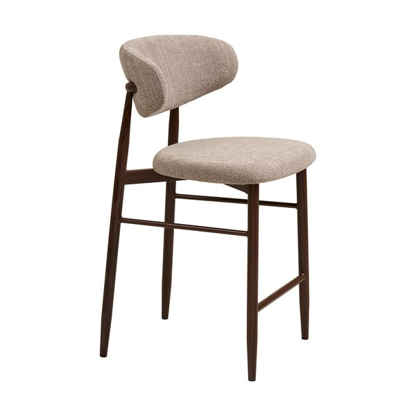 Bézs-sötétbarna kárpitozott bárszék (ülésmagasság 65 cm) Levanto – House Nordic-image-3