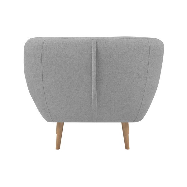 Sicile világosszürke fotel világos lábakkal - Mazzini Sofas-image-2