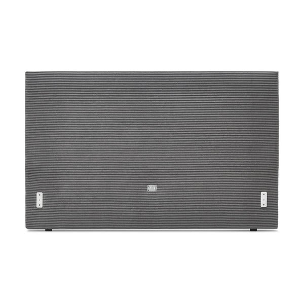 Antracitszürke kárpitozott franciaágy ágyráccsal 180x200 cm Anja – Bobochic Paris-image-3