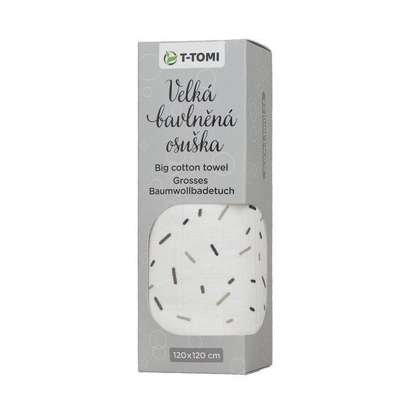 Tetra Beige Triangles pamut gyerek törölköző, 120 x 120 cm - T-TOMI-image-1