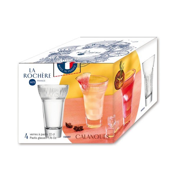 Röviditalos pohár szett 4 db-os 220 ml Mix – La Rochére-image-4