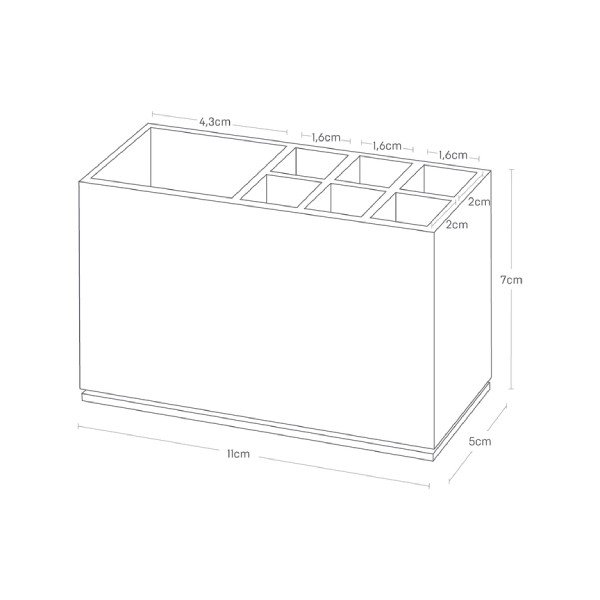 Fekete műanyag fogkefetartó állvány Mist – YAMAZAKI-image-2