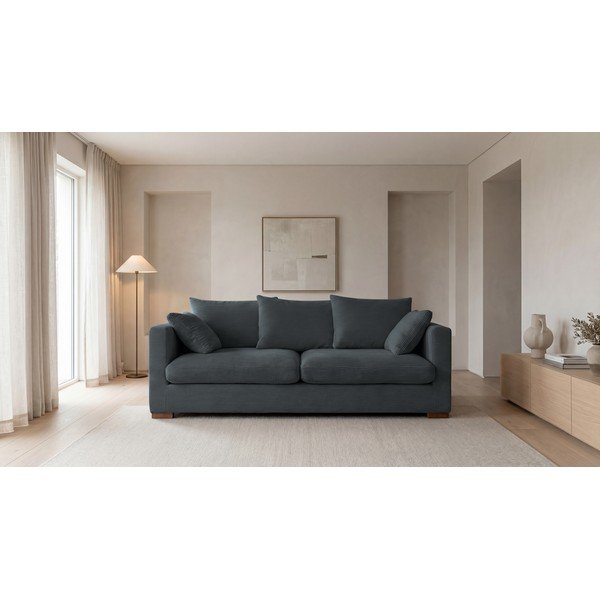 Szürke kordbársony kanapé 220 cm Comfy – Scandic-image-4