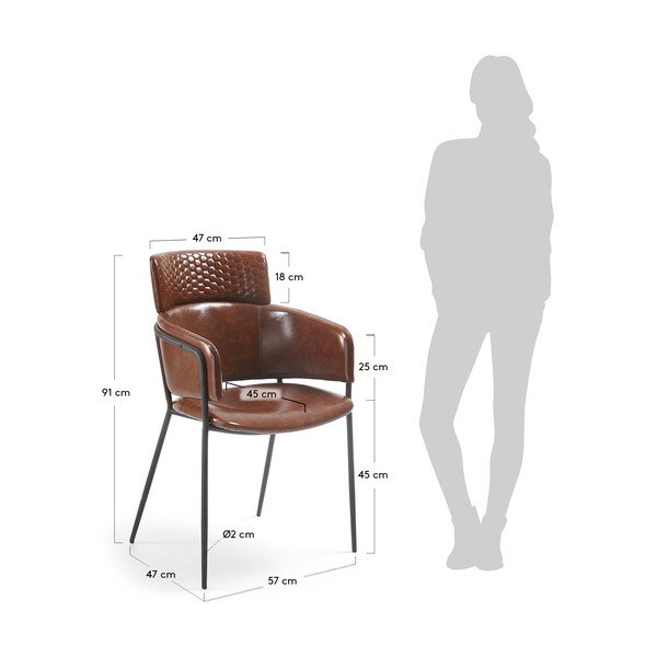 Rhett 2 darabos barna étkezőszék készlet - La Forma-image-1