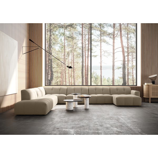 Bézs sarokkanapé (U alakú) Chess – Furninova -image-1