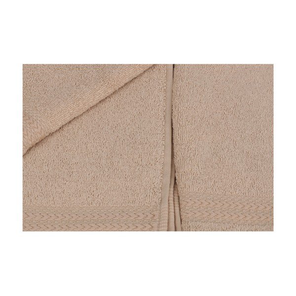 6 db-os bézs törölköző szett, 50 x 30 cm-image-4