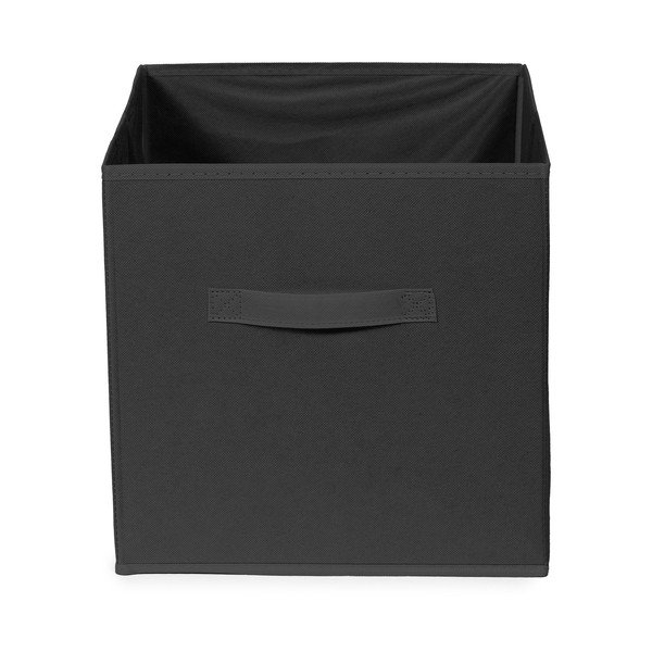 Fekete textil tárolódoboz 31x31x31 cm – Compactor