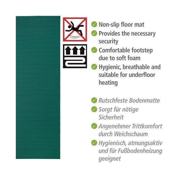 Sötétzöld műanyag fürdőszobai kilépő 65x200 cm Petrol – Wenko-image-4