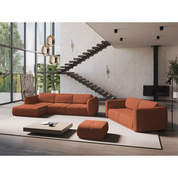 Narancssárga sarokkanapé (bal oldali) Hoku – Makamii-image-1