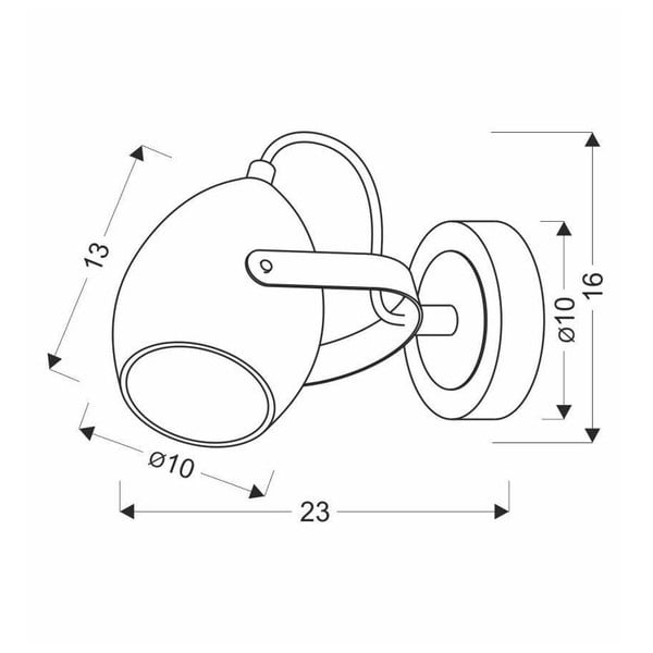 Fekete fém fali lámpa Anica – Candellux Lighting-image-2