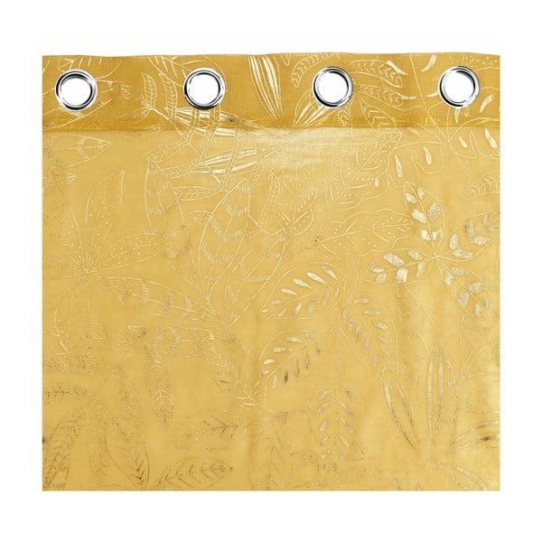 Sárga átlátszó függöny 140x280 cm Belflor – douceur d'intérieur-image-3