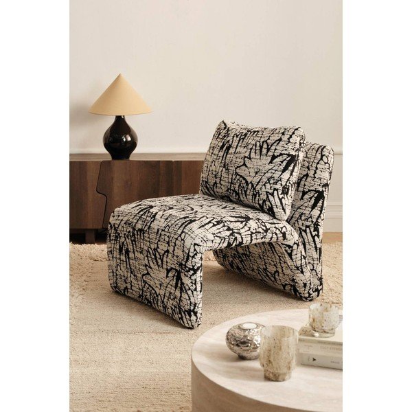 Fekete-fehér fotel Chichia – Ellos Home-image-1