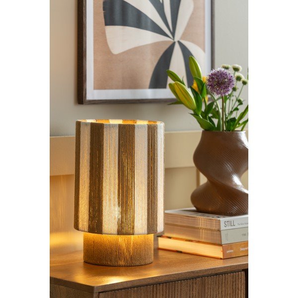 Fehér-natúr színű kötél asztali lámpa (magasság 35 cm) Vienna Stripes – Leitmotiv-image-1
