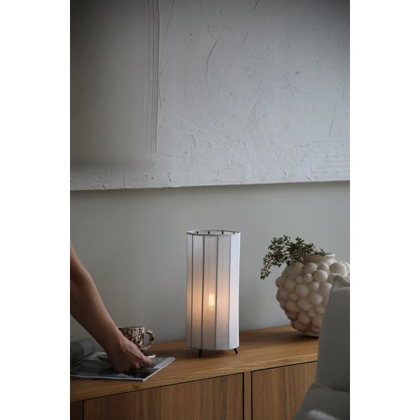 Fekete-fehér asztali lámpa textil búrával (magasság 31,5 cm) Hikari – Markslöjd-image-1