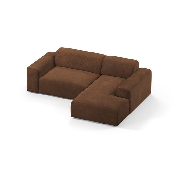 Karen barna kordbársony sarokkanapé, 250 cm, jobb oldali - Marie Claire Home-image-3