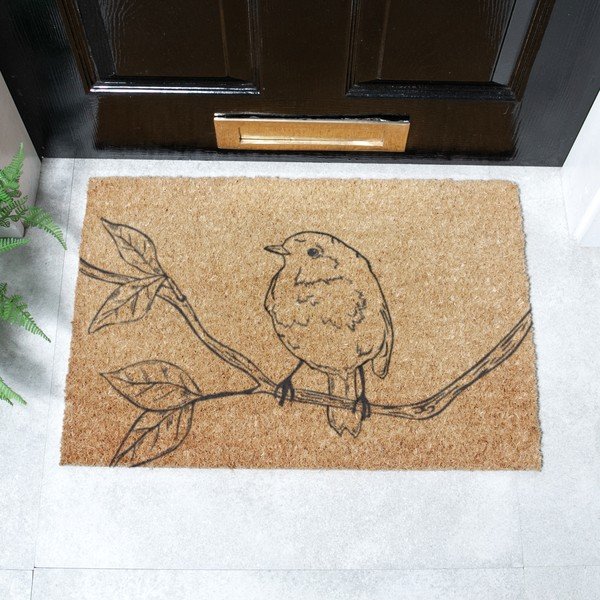 Kókuszrost lábtörlő 40x60 cm Pencil Robin – Artsy Doormats-image-2