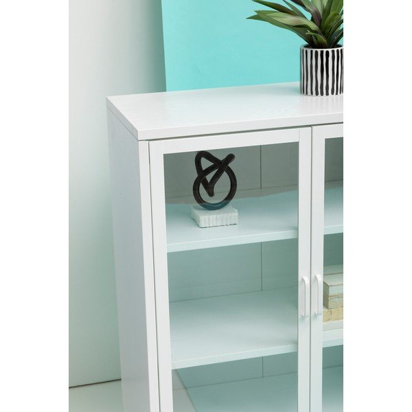 Fehér acél tálalószekrény 80x102x40 cm Acier – Premier Housewares-image-2