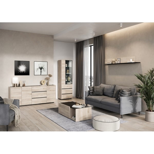 Dohányzóasztal tölgyfa dekorral Cantoria - Germania-image-2