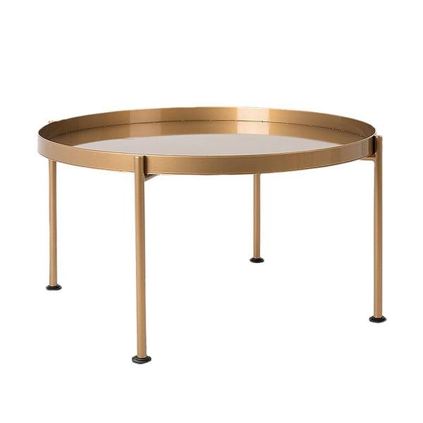 Hanna aranyszínű dohányzóasztal, ø 60 cm - Costum Form