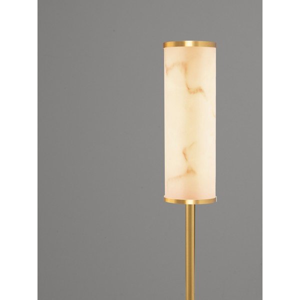 Fehér-sárgaréz színű LED asztali lámpa márvány dekorral (magasság 49 cm) Nolia – Nova Luce-image-1