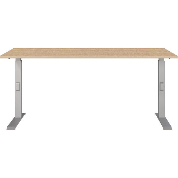 Állítható íróasztal tölgyfa dekoros asztallappal 80x160 cm Downey – Germania-image-1