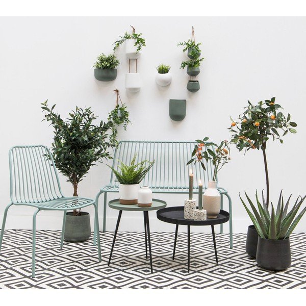 Oval matt fehér fali kerámia virágcserép - PT LIVING-image-1