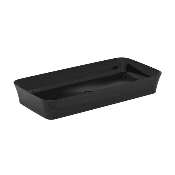 Fényes fekete kerámia mosdókagyló 80x40 cm Ipalyss – Ideal Standard