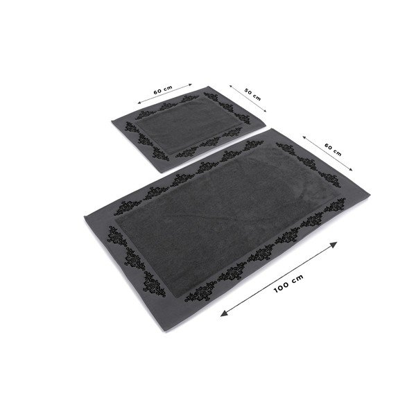 Sapphire 2 db-os sötétszürke pamut fürdőszobai kilépő szett - Hobby-image-2