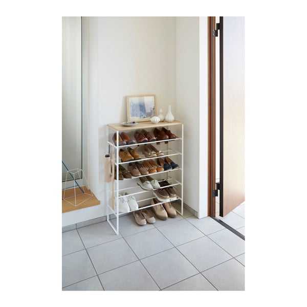 Fehér fém cipőtartó Tower – YAMAZAKI-image-2