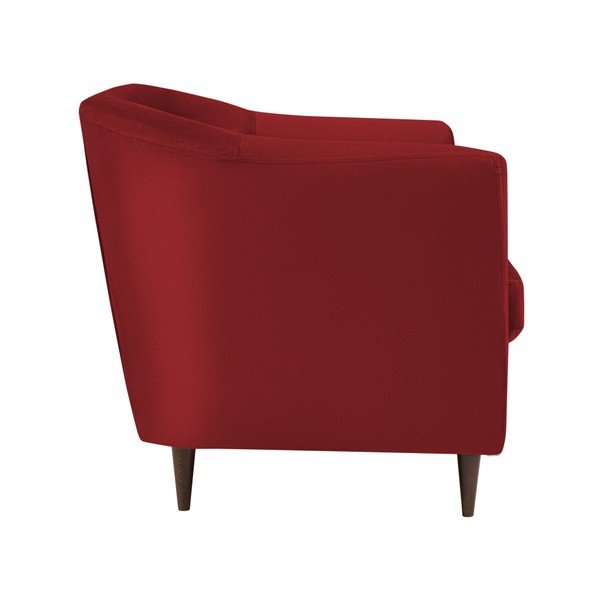 Glam piros bársony kanapé, 125 cm - Kooko Home-image-3