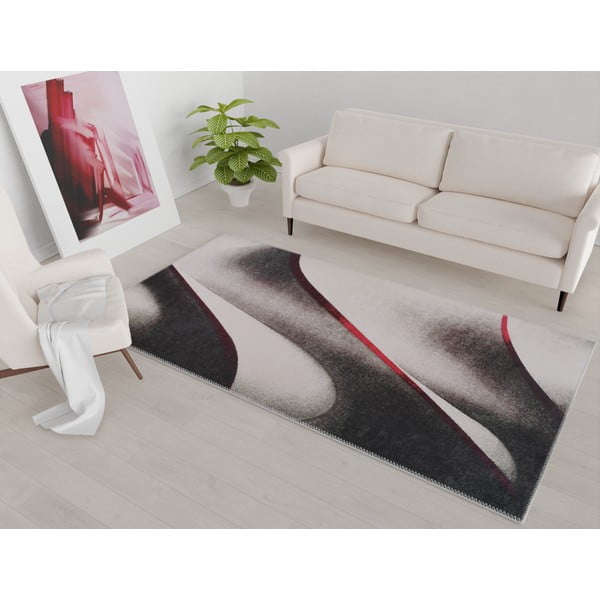 Fehér-fekete mosható futószőnyeg 200x80 cm - Vitaus-image-1