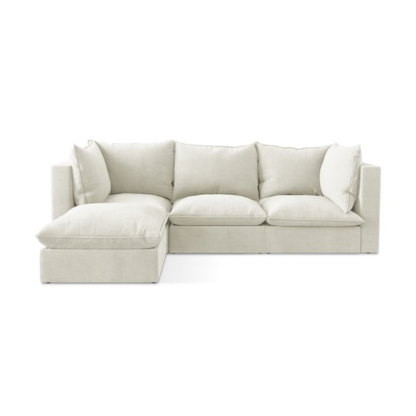 Bézs sarokkanapé (bal oldali-heverő résszel) Manao – Makamii