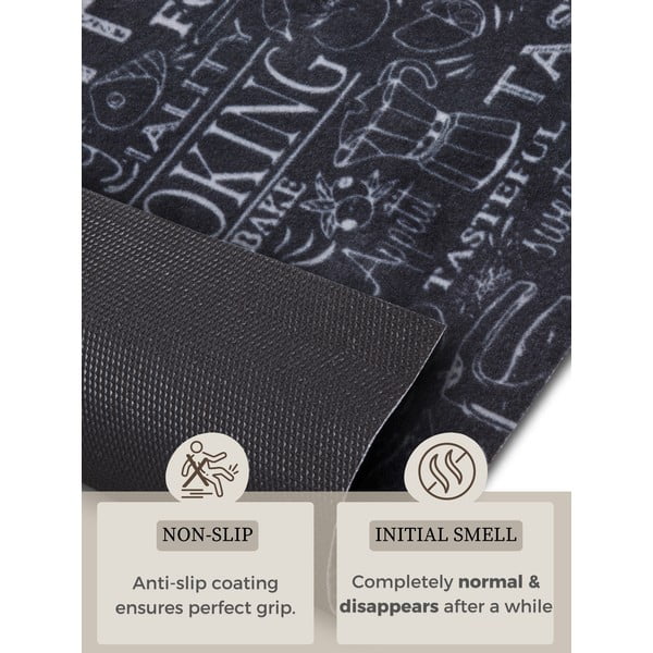 Fekete futószőnyeg 50x150 cm Wild Kitchen Board – Hanse Home-image-4