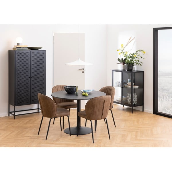 Fekete fém ruhásszekrény 80x160 cm Newcastle – Actona-image-1