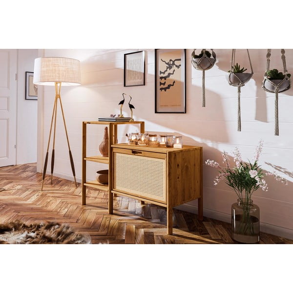 Natúr színű tölgyfa könyvespolc 115x86 cm Pola – The Beds-image-3