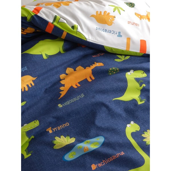 Kék egyszemélyes gyerek ágyneműhuzat 140x200 cm Dinolar – Mijolnir-image-1