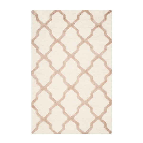 Ava fehér-bézs gyapjú szőnyeg, 121 x 182 cm - Safavieh