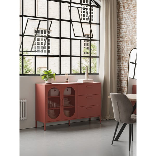 Téglavörös komód 140x90 cm Diora – Marckeric-image-1