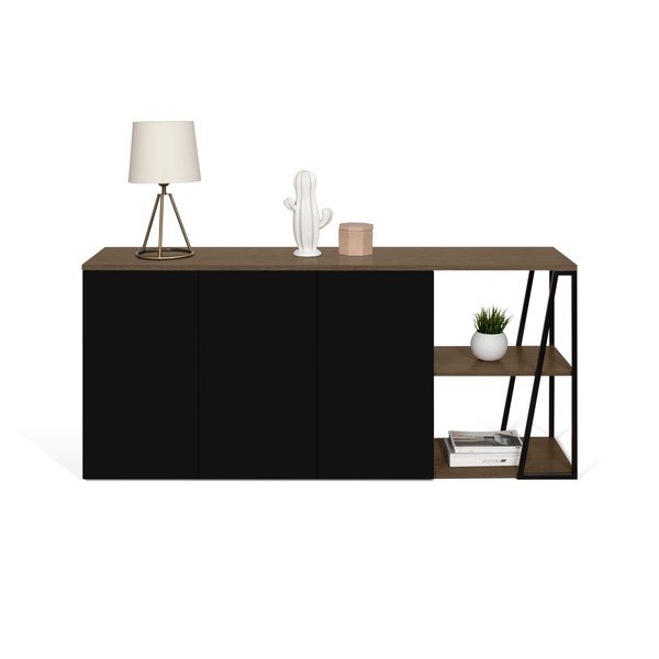 Fekete komód, szélesség 190 cm Albi - TemaHome-image-3