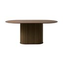 Barna étkezőasztal tölgyfa dekoros asztallappal 95x180 cm Nola – Unique Furniture