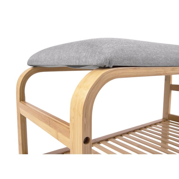 Natúr színű bambusz ülőkés cipőtartó Dure – Leitmotiv-image-3