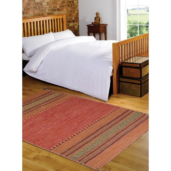 Antique Kilim narancssárga pamutszőnyeg, 60 x 200 cm - Webtappeti-image-1