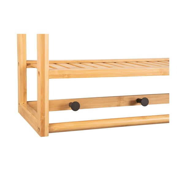 Natúr színű bambusz fali fogas polccal Sheer – Leitmotiv-image-3