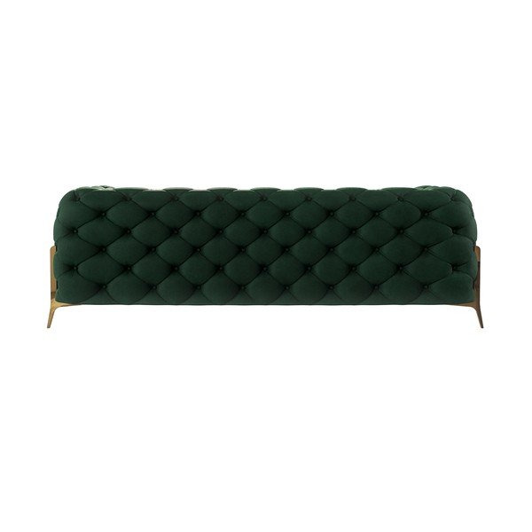 Sötétzöld bársony kanapé 225 cm Chelsea Bis – Ropez-image-3