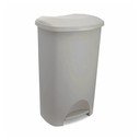 Szürkésbézs műanyag pedálos szemetes 50 l – Addis